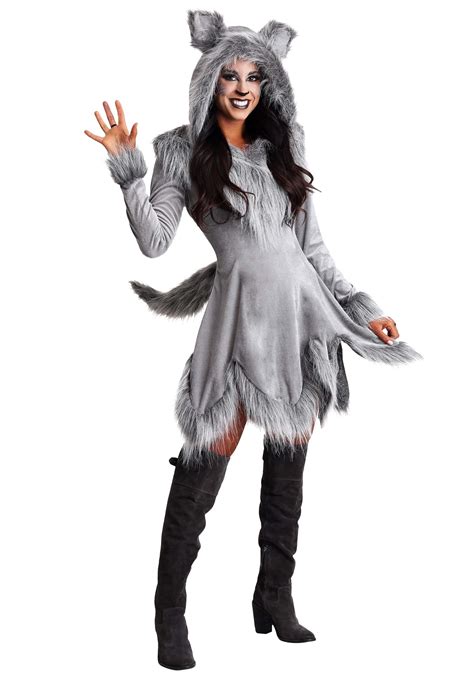 Women's Grey Wolf Costume Dress | Werewolf Costumes