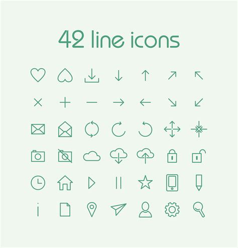 Line Icon set on Behance