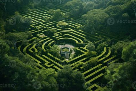 green maze in forest jungle 24273099 Stock Photo at Vecteezy