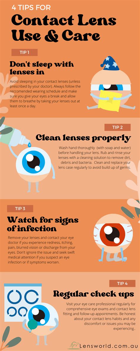 4 Tips for Contact Lens Use & Eye Care | Infographics Archive