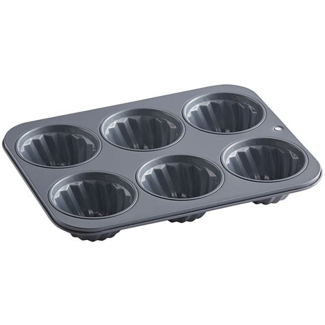 6 Cup Fluted Jumbo Muffin Pan - 10 1/2" x 13 3/4" | WebstaurantStore