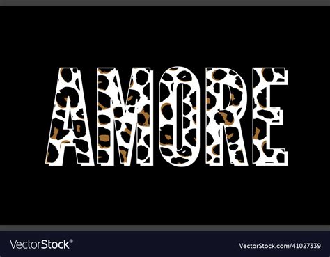 Slogan amore phrase graphic print fashion Vector Image