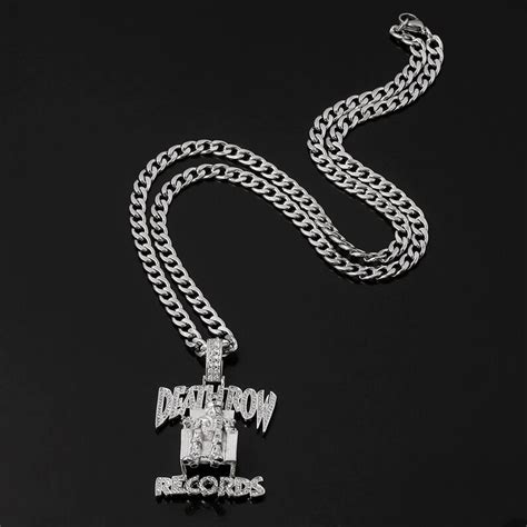 Death Row Records Chain Necklace Hip-hop Pendant 2pac Tupac - Etsy