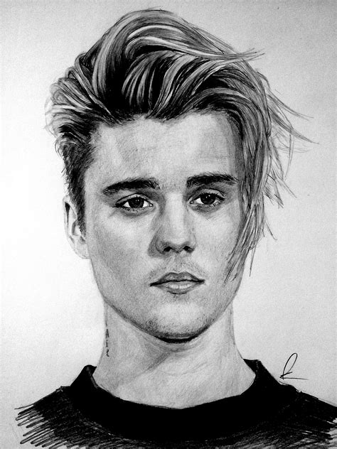 My drawing of justin bieber | Celebrity artwork, Justin bieber sketch, Portrait sketches