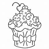 Hermoso Cupcake Con Cereza Para colorear Imprimir E Dibujar  sketch template
