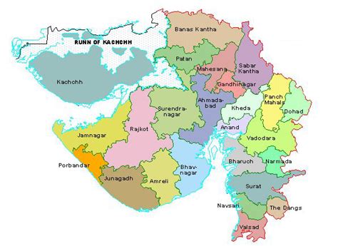 Gujarat Map, Map of Gujarat, Map of Gujarat India