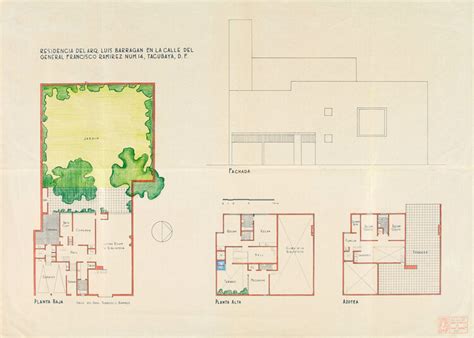 Sketches, Perspectives, Notes, and Drawings by Luis Barragán that ...