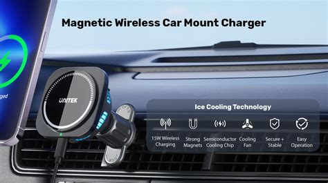 MagSafe Car Mount Charger 15W Wireless Phone Car Charger Mount