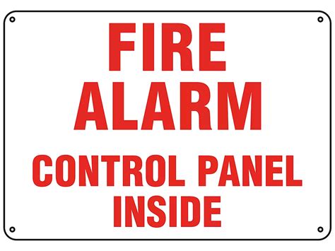 "Fire Alarm Control Panel Inside" Sign - Plastic S-25342P - Uline