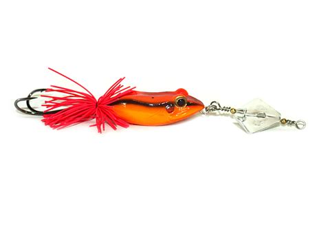 Killer Frog Extreme Action Buzzbait Topwater Surface Fishing Lure 11.5g 5.5cm Orange / Red ...