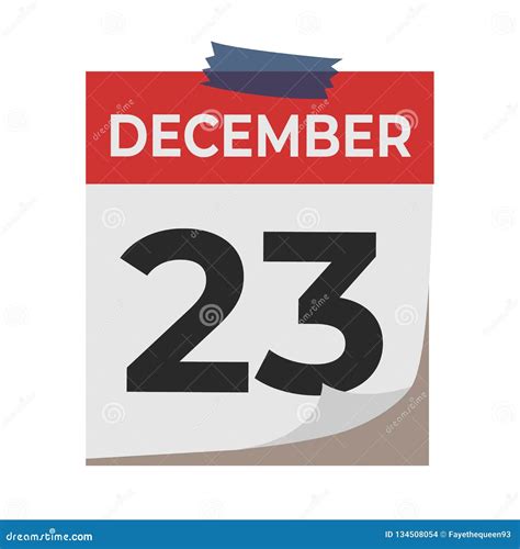 December 23. Calendar Icon Isolated On White Background. Event Concept. Birthday Concept. Stock ...