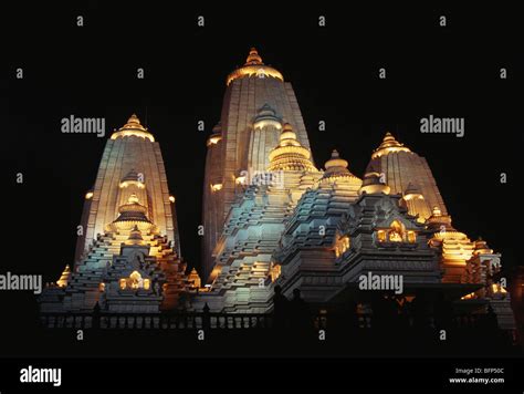 Birla Mandir illuminated at night ; Calcutta ; Kolkata ; West Bengal ...