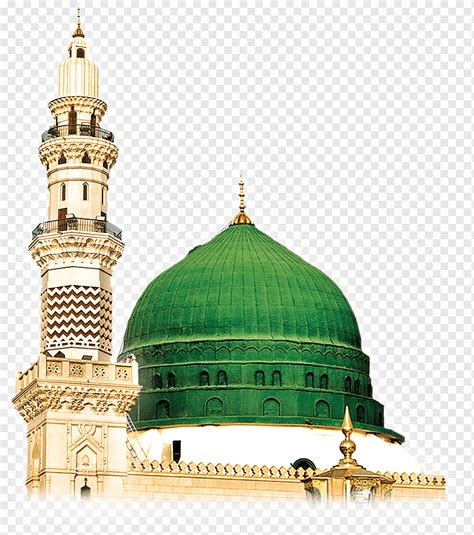 Al-Masjid an-Nabawi Green Dome Mosque, islamic, green and brown mosque, cdr, building, medieval ...