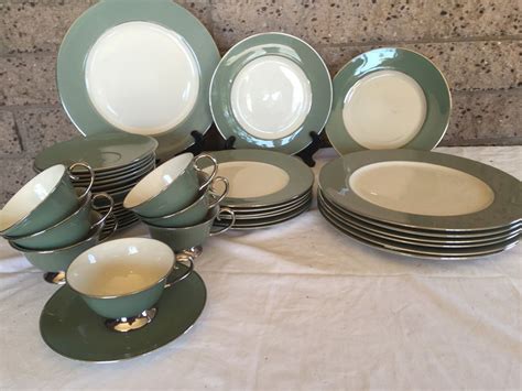 Flintridge China Made In California Platinum Pattern China Set