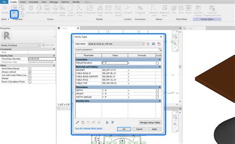 3.1: Revit - Family parameter - Workforce LibreTexts