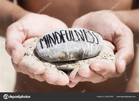 Closeup Young Caucasian Man Beach Handful Sand His Hands Stone — Stock Photo © nito103 #205337094