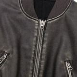 Miriam Vintage Leather Bomber Jacket
