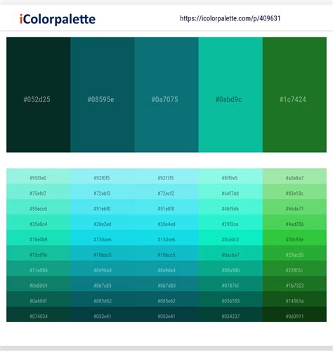 20 Latest Color Schemes with Dark Green And Dark Turquoise Color tone combinations | 2024 ...