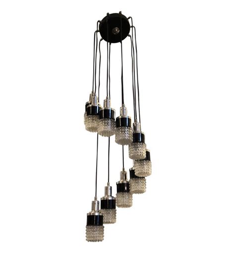 Mid-Century Modern Ten Lights Cascading Chandelier, circa 1970 | #108957