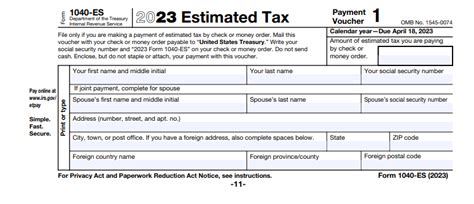 Federal 1040 Extimated Form 2023 - Printable Forms Free Online