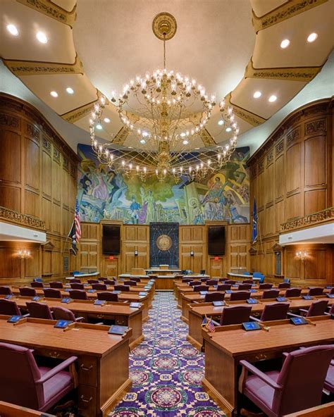 Indiana State Capitol Dome Interior Stock Image - Image of abstract ...