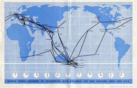 Qantas Airlines Route Map 1960 | Route map, Qantas airlines, Route