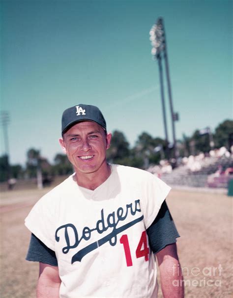 Gil Hodges Of The Los Angeles Dodgers by Bettmann