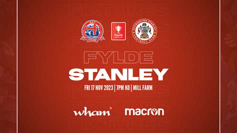 FIXTURES: AFC Fylde date and ticket information - News - Accrington Stanley