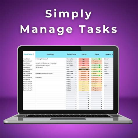 Google Sheets Task Manager Task Checklist Tracker - Etsy