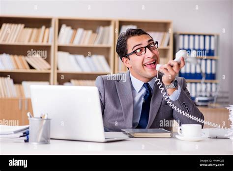 Funny businessman in the office Stock Photo - Alamy