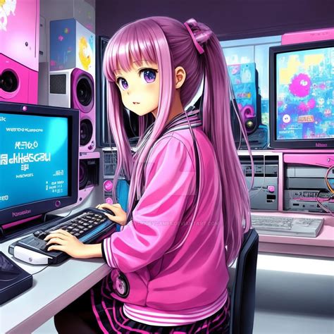 Cute Anime Gamer Girl by KuroyukiDevGames on DeviantArt