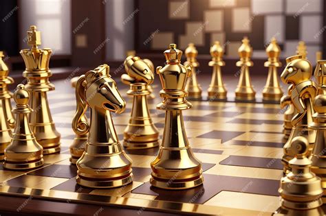 Premium AI Image | Gold chess on chess board game for business metaphor ...