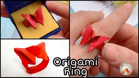 Origami Butterfly Ring | Easy Paper Ring | Origami Paper Ring | Easy Origami - YouTube