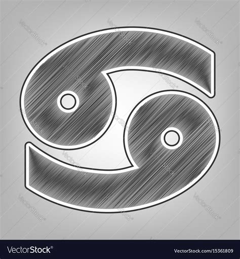 Cancer sign pencil sketch Royalty Free Vector Image