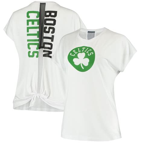 NBA Boston Celtics New Era Women's Split Back T-Shirt â€“ White