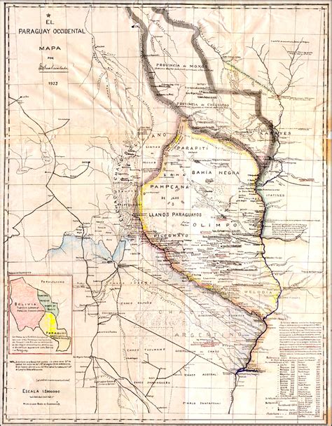 Wartime map of Chaco - Paraguay • mappery