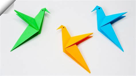 How to make a paper bird Easy paper birds - YouTube