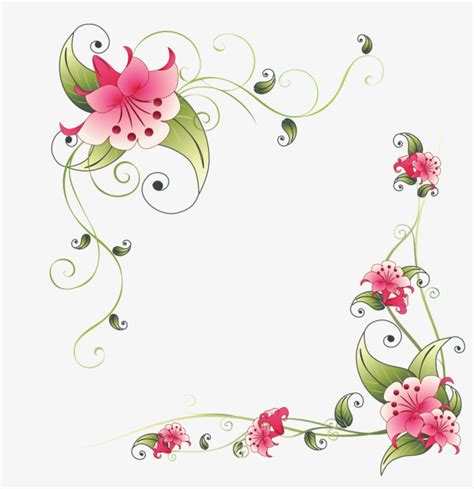 Pinterest Corner Flower And Decoupage Flovinpng - Flower Corner Border Design - 500x492 PNG ...