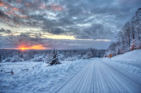 Snow Covered Road | Beautiful Winter Scenes