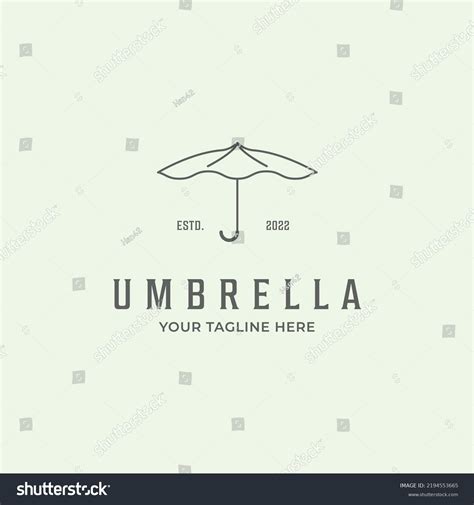 Umbrella Line Art Design Minimalist Design Stock Vector (Royalty Free ...