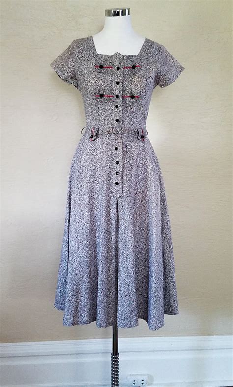 50s Housedress Novelty Print Dress 1950s Dress Vintage | Etsy