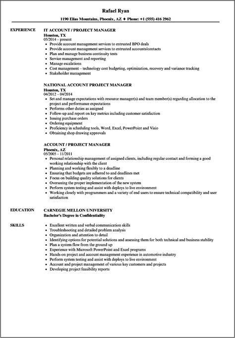 Project Manager Roles And Responsibilities In Resume - Resume Example Gallery