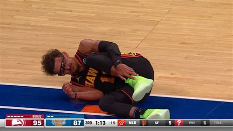 Trae Young injury: Hawks star suffers sprained left ankle vs. Knicks - Sports Illustrated