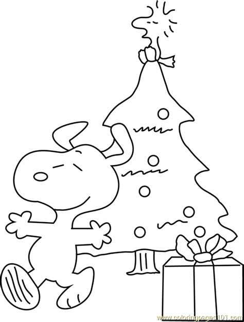 Peanuts Christmas Coloring Pages