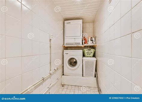 Laundry interior design stock photo. Image of modern - 239027032