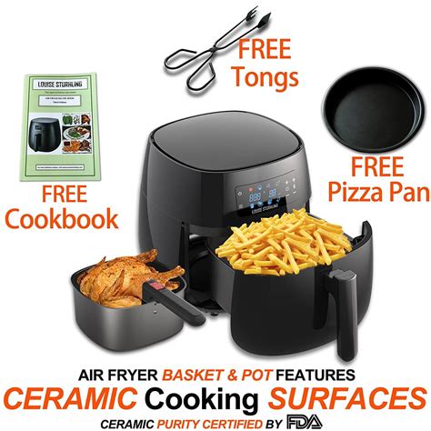 LOUISE STURHLING All-Natural Healthy Ceramic Coated 4.0 Liter Air Fryer