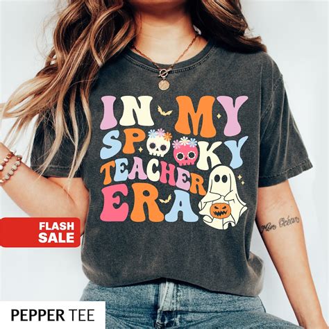 Teacher Halloween Shirt, Vintage Halloween Sweatshirt, Fall Teacher Tees, in My Spooky TEACHER ...