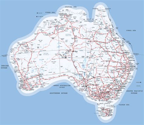 Detailed Map Of East Coast Of Australia