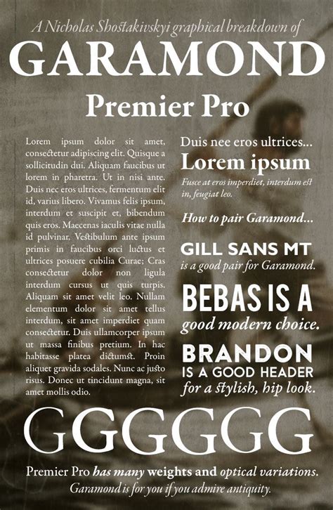 Garamond Premier Pro font pairing | Garamond font, Font pairing, Typographic design