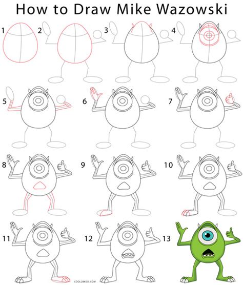 How To Draw Mike Wazowski